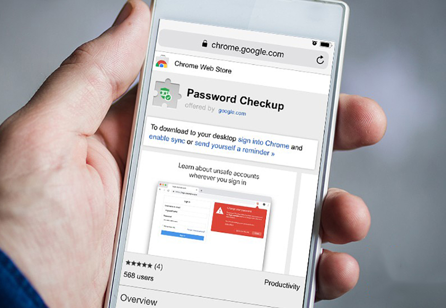 google chrome password protection